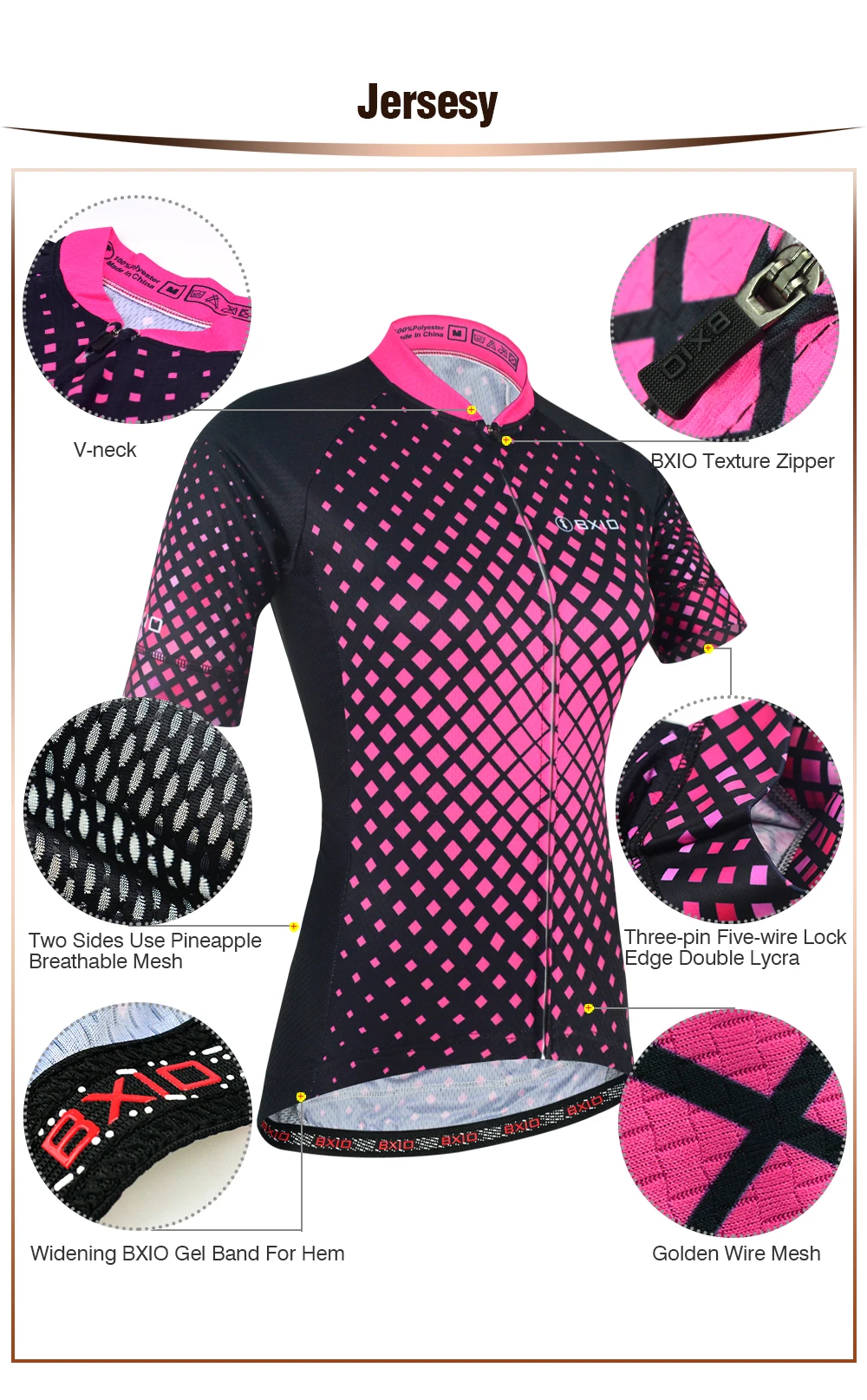 BXIO Женская одежда для велоспорта гелевая прокладка с двойной лайкрой для манжет дышащий материал для двух сторон майки для велоспорта 177