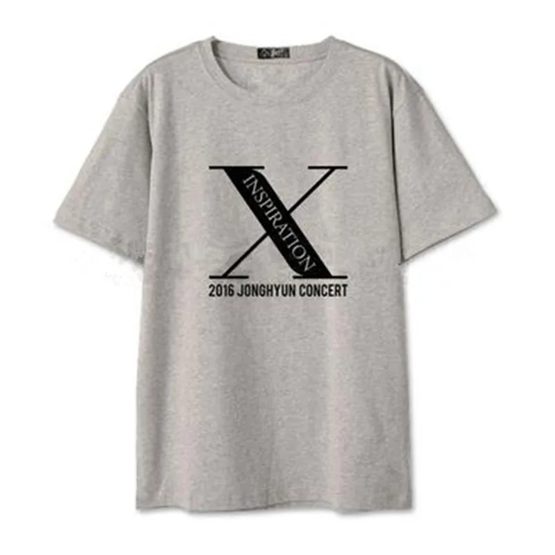 Kpop Shinee T-shirt Unisex Jonghyun X-INSPIRATION Concert men Tshirt causal Tee short sleeve Tops summer (6)