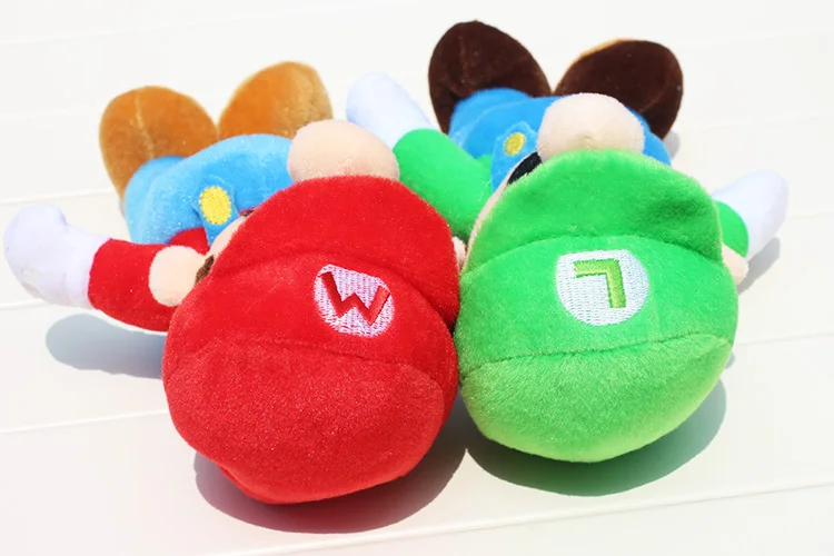 2pcs/lot 25cm Super Mario Bros Plush Toys Mario Lugi Stuffed Dolls Toys Gift for Children