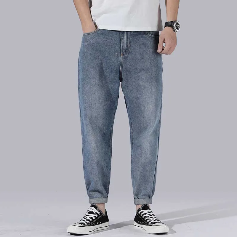 Hiphop Jeans for Men Loose Baggy High Fashion Jeans Denim Pants Streetwear Harem Trousers Joggers Men Clothes