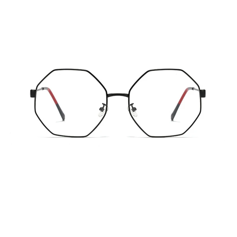 vintage glasses frame women black high quality Polygon eyeglasses Brand Metal Frame optical ladies spectacles frames