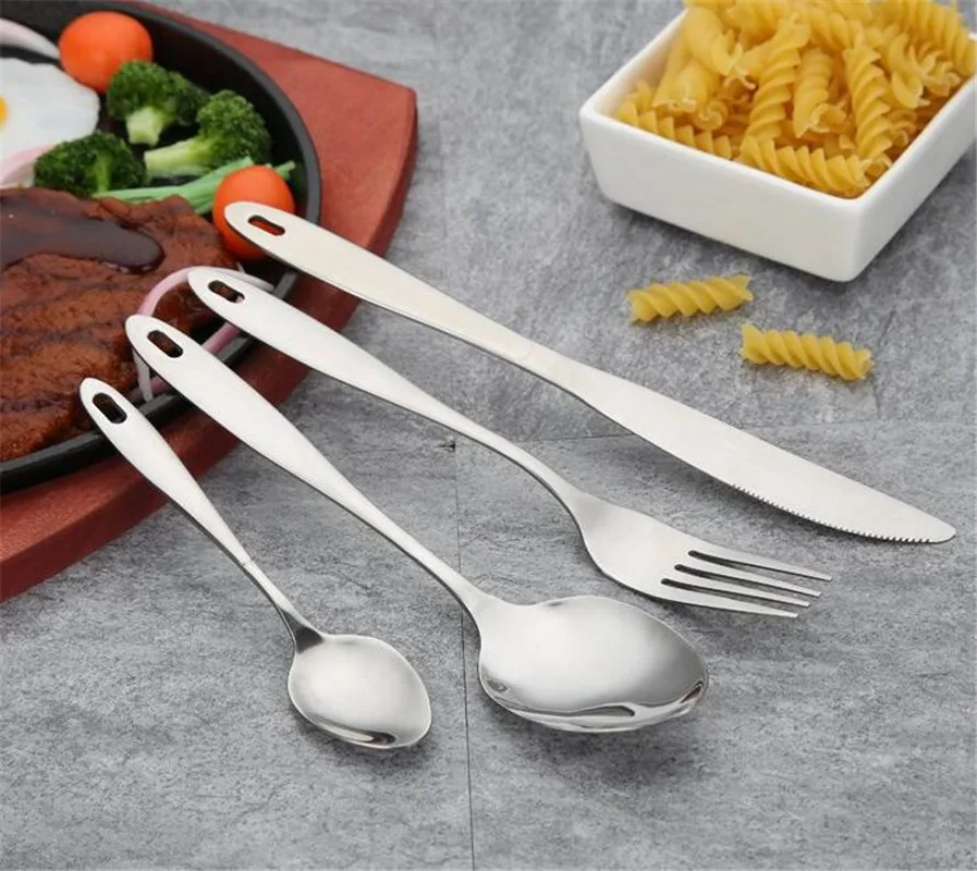 Cute 4pcs Cutlery Set Tableware Stainless Steel Western Dinnerware Sets