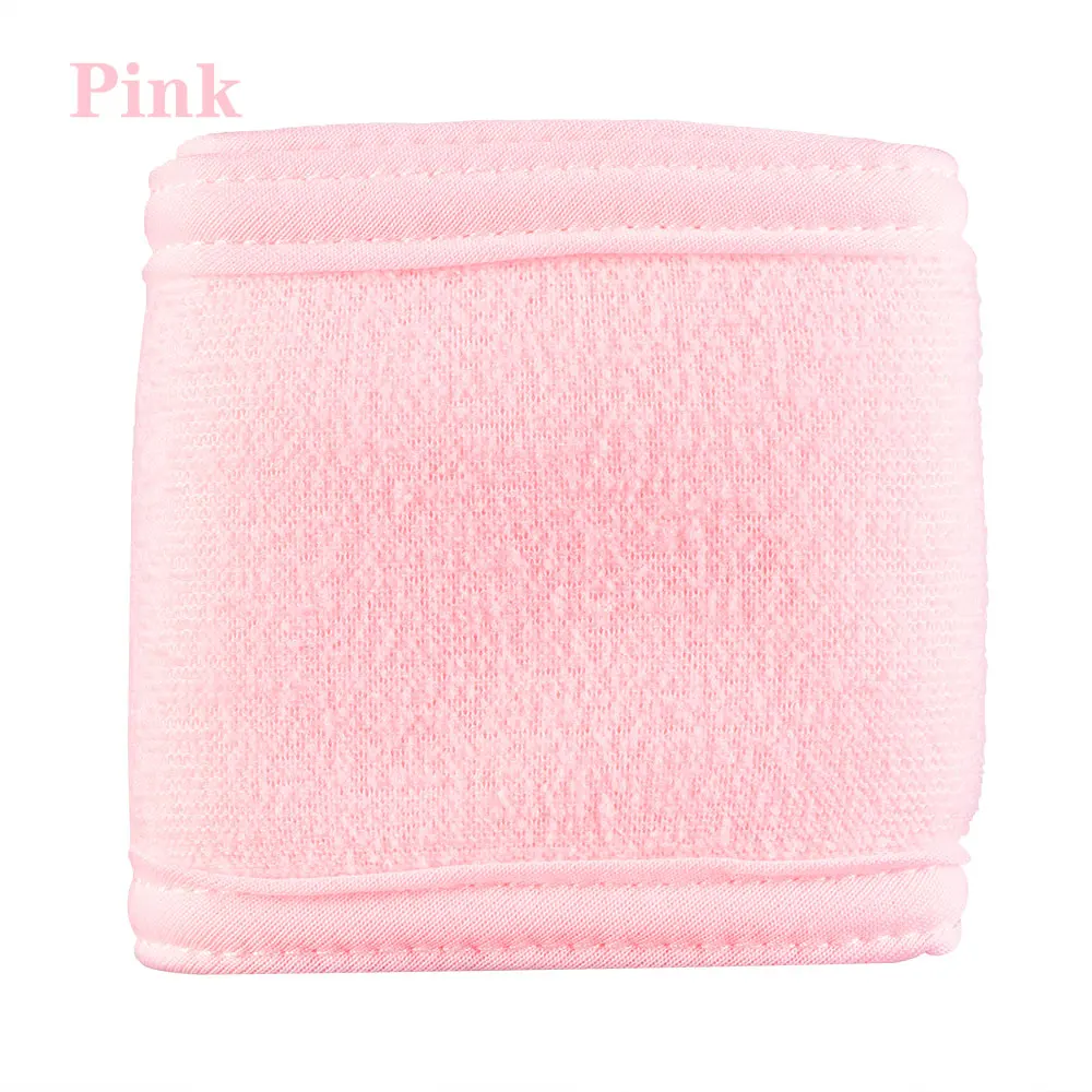 Женское мягкое регулируемое полотенце для волос повязка на голову Красивая резинка для волос салон спа для лица - Цвет: pink
