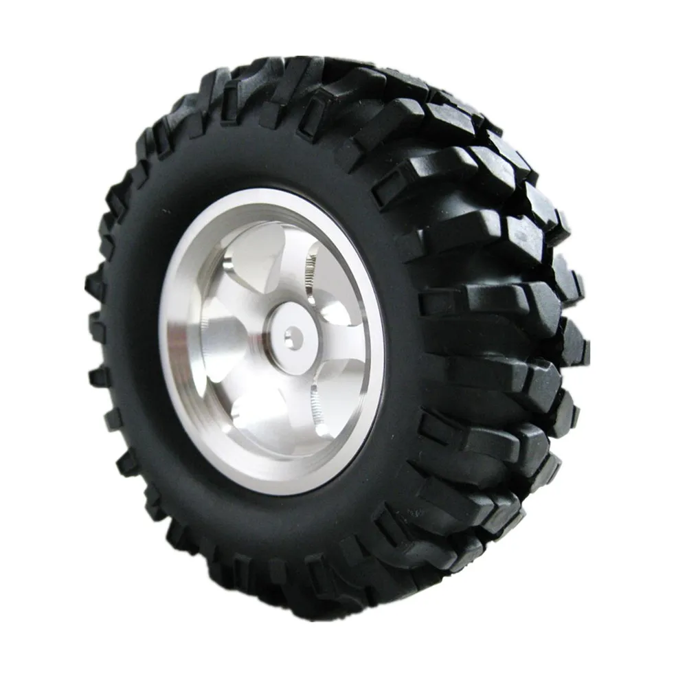 4Pcs Set 1 9 1 10 RC Crawler Tires Alloy Wheels Rims 12mm Hex Hub For