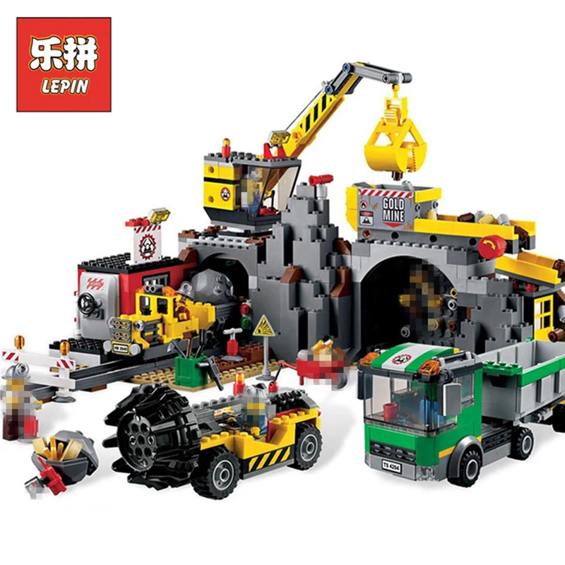 

In Stock Lepin Sets 02071 838Pcs City Figures The Mine Factory Model Building Kits Blocks Bricks Educational Boy Toys Gift 4204