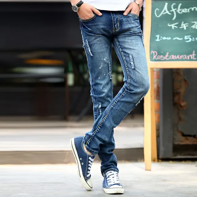 Japanese Style Jeans Men Luxury Designer Mens Slim Fit Jeans Pants Hip