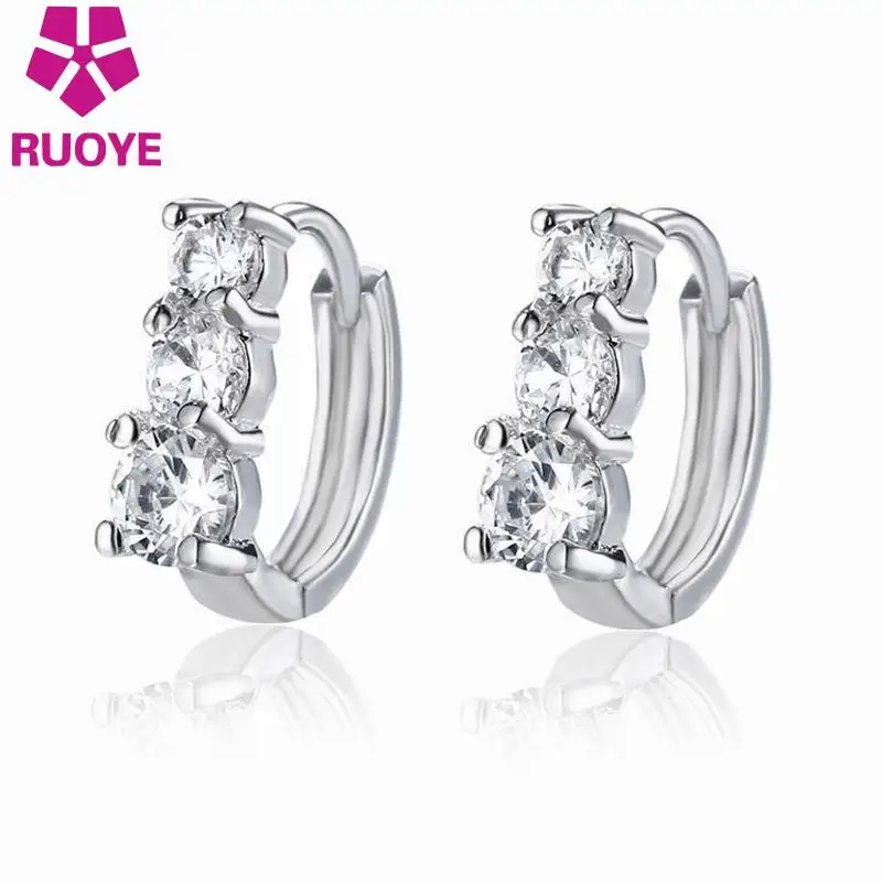 2017 Fashion Earrings For Women A Row font b Luxury b font font b Crystal b