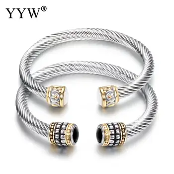

Bracelet Multi Twisted Cable Wire Bangle Vintage Stainless Steel Fashion Bangles Unique Designer Brand Christmas Cuff Bracelets
