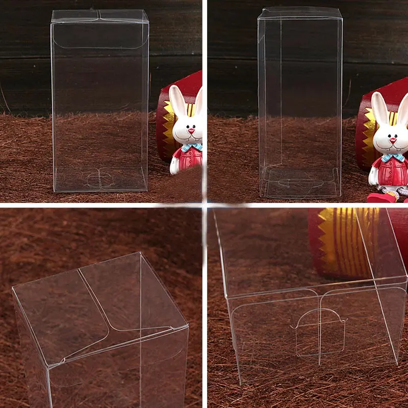 200pcs 3x6x8 Jewelry Gift Box Clear Boxes Plastic Box Transparent Storage Pvc Box Packaging Display Pvc Boxen For Wed/christmas