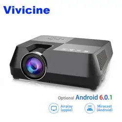 VIVICINE светодиодный hd-проектор, портативный 720 P HD домашний кинотеатр, дополнительно Android 6,0 Bluetooth WiFi miracast Airplay