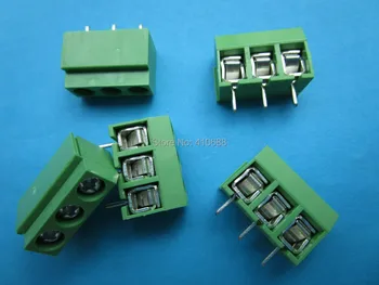 

500 pcs Green Pitch 5.0mm 3 pin Screw Terminal Block Connector Wire Protector DC126V