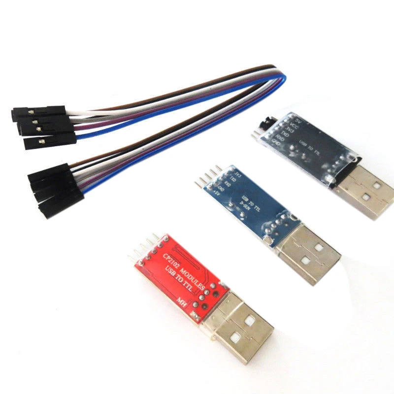 

PL2303 CP2102 CH340G Module USB To TTL Adapter With 4 Pin DuPont Line Kit
