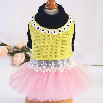 

Cute Lace Dog Princess Dress Dog Cat Pet Tutu Skirt Dress Chihuahua Small Dog Hoodie Shirt Clothes Dog Costume
