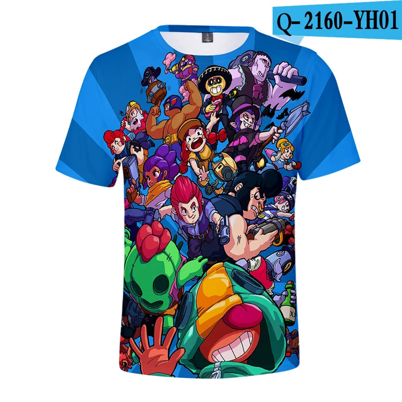 

Brawl Stars T Shirt Print Tees Anime 3D Clothes Brawl Stars Anime T Shirt Printed Tshirt Game Clothes 3D Clothing Boys Clothing