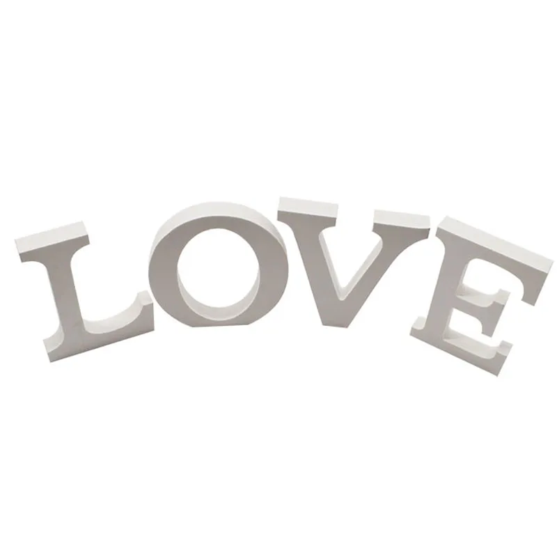 

10cm Thick Wood Alphabet White Wooden Letters A-Z Home Decoration Wedding Birthday DIY Decorations