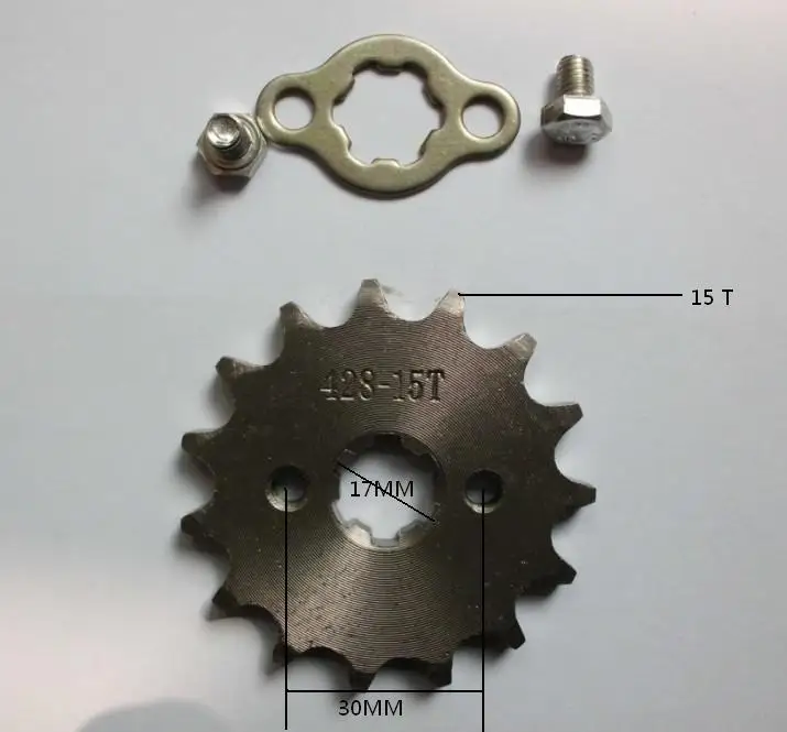 15 т зуб 17 мм спереди двигатели звездочка звезда цепной привод для цепь цепи 428 ybr 125 байк ATV части велосипед запчасти для скутера скутеры скутер картинг запчасти на мотоцикл мопеды запчасти мотокросс запчасти