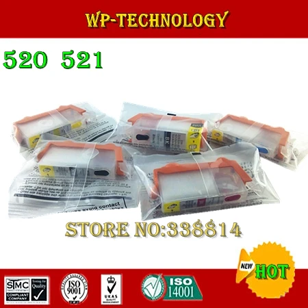 

Empty Refill cartridge suit for PGI520 CLI521 ,suit for Canon IP3600 IP3680 IP4600 IP4680 MP540/545/620/630/638,5 color,Europe