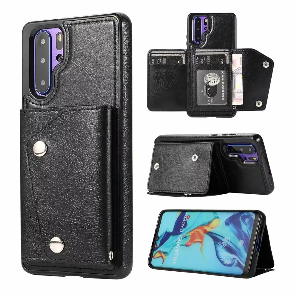 

Lanyard Card holder Cover for Huawei P30 Lite Pro Case Luxury PU Leather TPU Back Cover for Huawei Mate 20 Pro Lite Case Coque