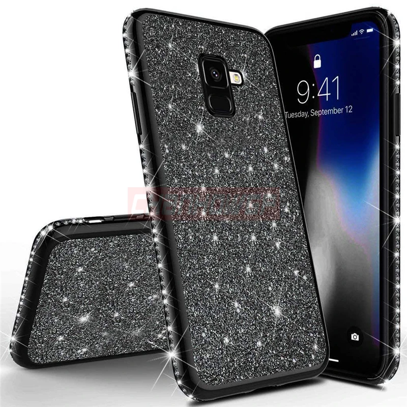 Силиконовый чехол со стразами для S8 S9 S10 Plus A70 A60 A50 A40 A30 A20 A10 M10 M20 M30 A6 A8 A7 2018 Note 8 9
