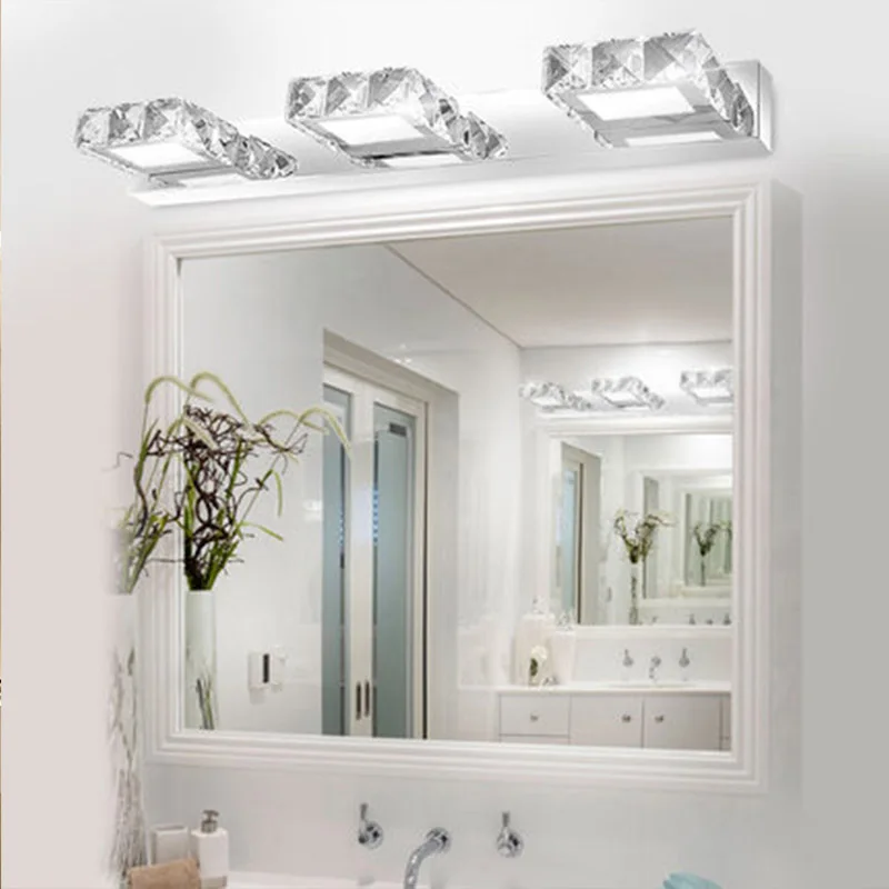 Modern Bathroom Crystal Led Mirror Light Wall Mounted Lamp Led Mirror Light Wall Mounted Lamp