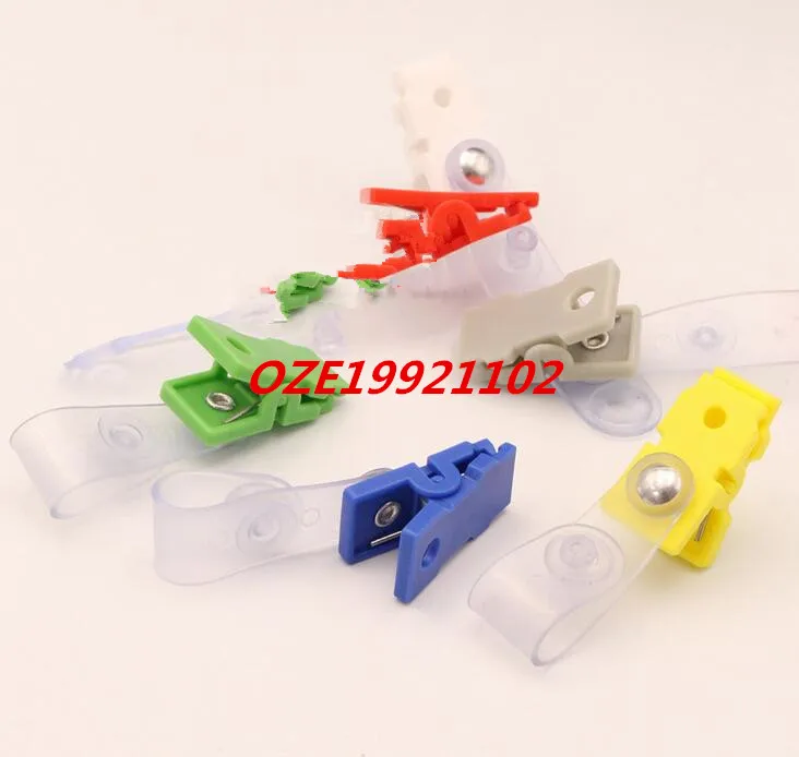 10PCS Plastic ID Card Holder Name Badge Clips Clampsclamp clipcard