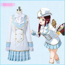 lovelive sunshine Country Incredibles Article Apron Dress Sakurauchi Riko Maid Cosplay Costume O