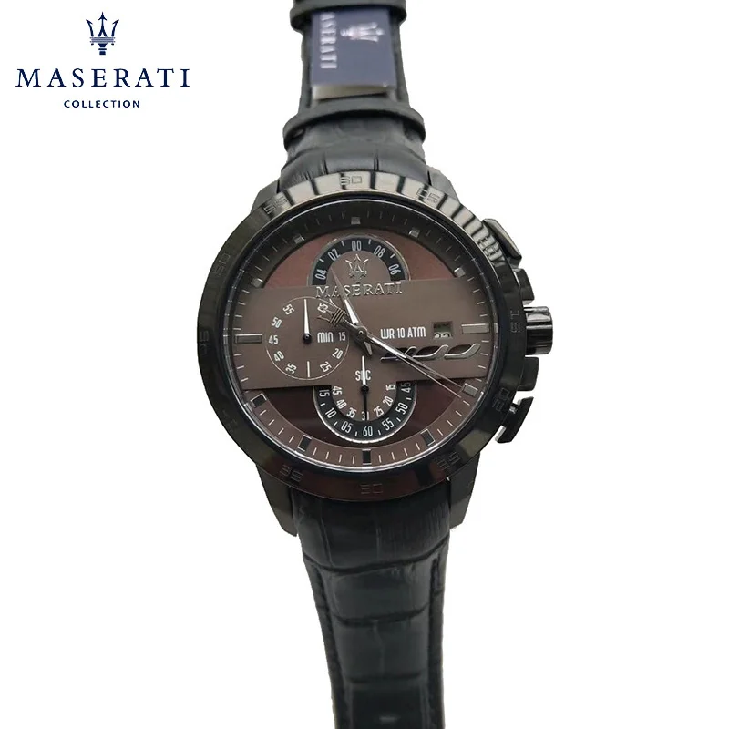 

Maserati Quartz Wristwatches Hot Sale Real Leather Water Resistant Watch For Men Fashion Luxury Wrist Watches R8853123003