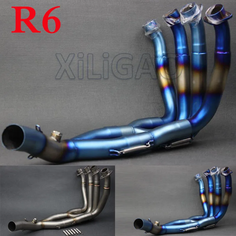 

51MM New Middle Pipe Full System FOR YAMAHA YZF R6 2006 - 2014 Motorcycle Modified Muffler Pipe Front Header Pipe Tube AK067