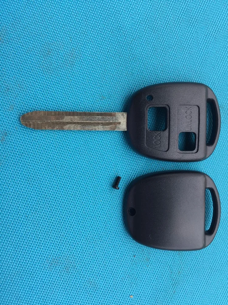 Заготовка ключа ZABEUDEIR для Toyota Corolla Camry Celica Rav 4 Yaris Prado 2 кнопки дистанционного Корпус