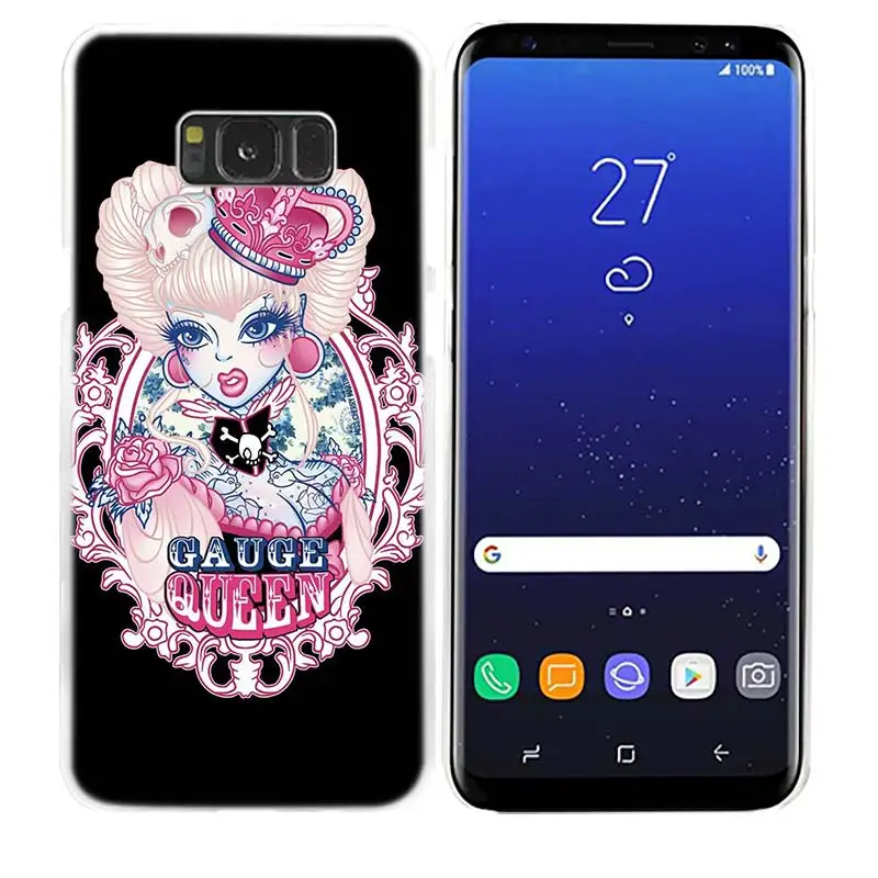 Чехол для samsung Galaxy S8 S9 Plus S4 S5 Mini S6 S7 Edge прозрачный жесткий пластик PC Coque Обложка Татуированная принцесса Алиса Ариэль Жасмин - Цвет: 05