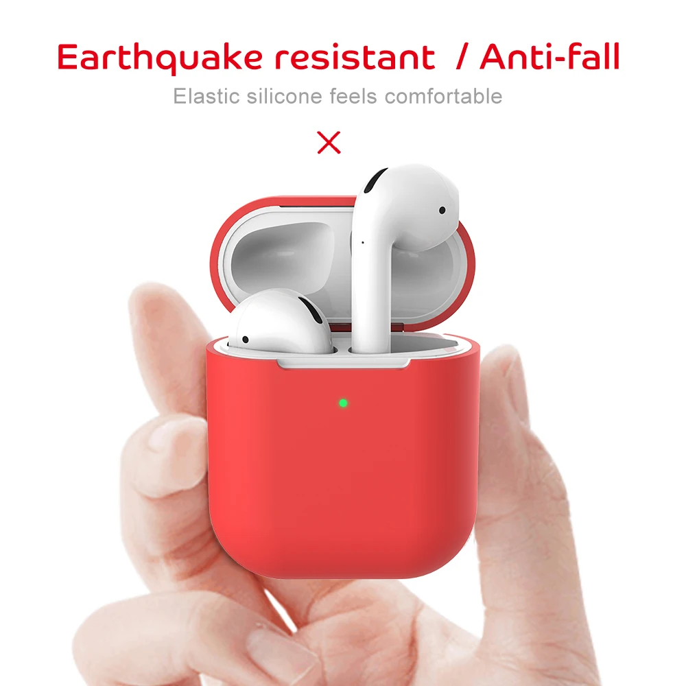 Цветной чехол из ТПУ для AirPods 2 силиконовый защитный Apple Airpod противоударный с
