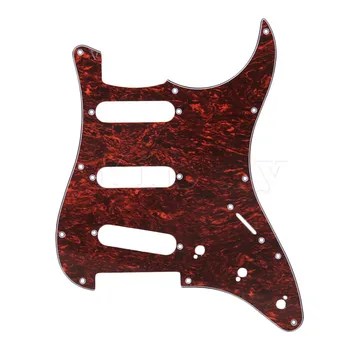 

Yibuy 3PLY 11Hole Faux TORTOISE SHELL Guitar Pickguard SSS