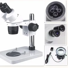 XT-60-B1 20X/40X зум микроскоп стерео бинокулярный светодиодный светильник кольцо электроники