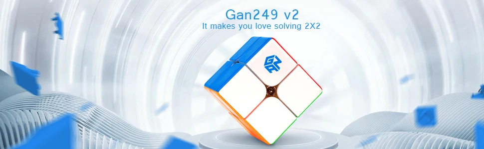 D-FantiX Gan 249 V2 2x2 speed кубик без наклеек Gan 2x2 Magic Cube Puzzle Toy (49 мм)