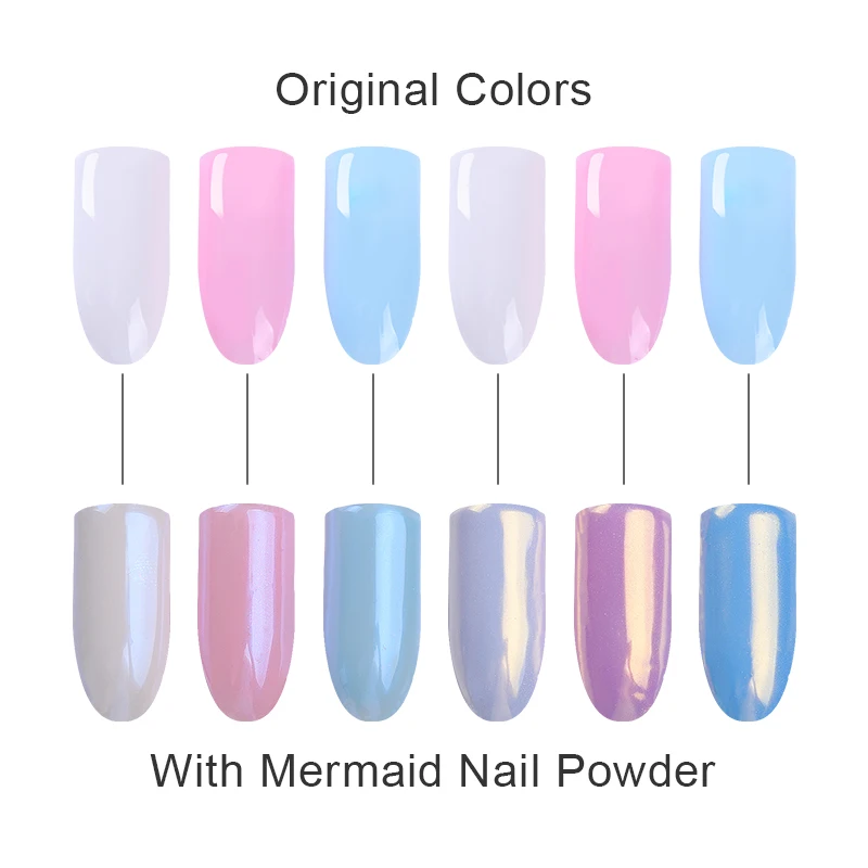 Polvo de manicura de polvo de brillo de uñas de concha de perla bonita Polvo de manicura de polvo de brillo de uñas de concha de perla bonita