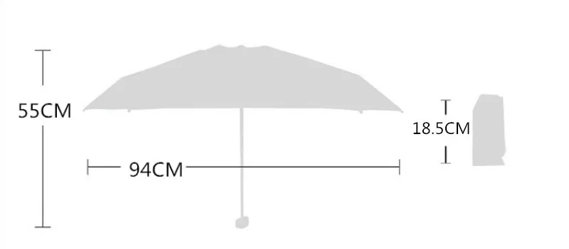 Мини Женский зонт, анти УФ, защита от солнца, маленький зонт, защита от солнца и дождя, ветрозащитный, ультралегкий, 5 складных, портативные зонты для мальчиков и девочек, Paraguas
