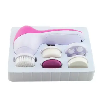 

On Hot Sale! 5 In 1Face Skin Care Deep Clean Electric Facial Cleaner Brush Scrubber Massager