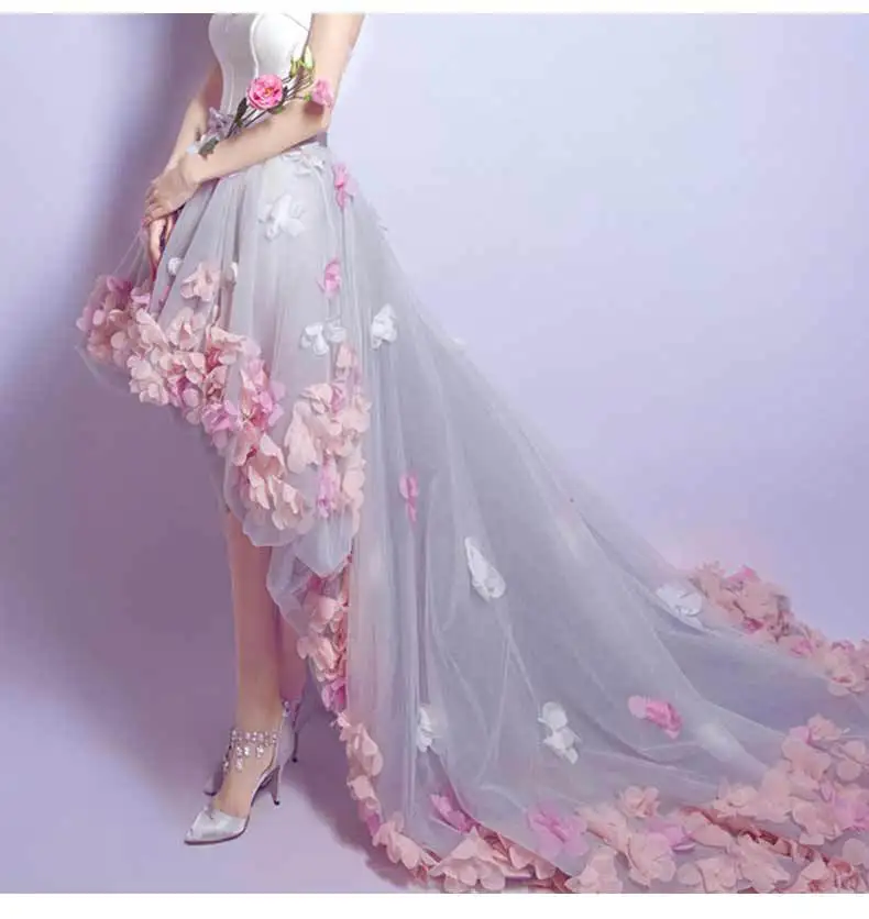 Летнее Новое сексуальное элегантное кружевное платье с лепестками на плечах белое короткое длинное серое платье s-xxl