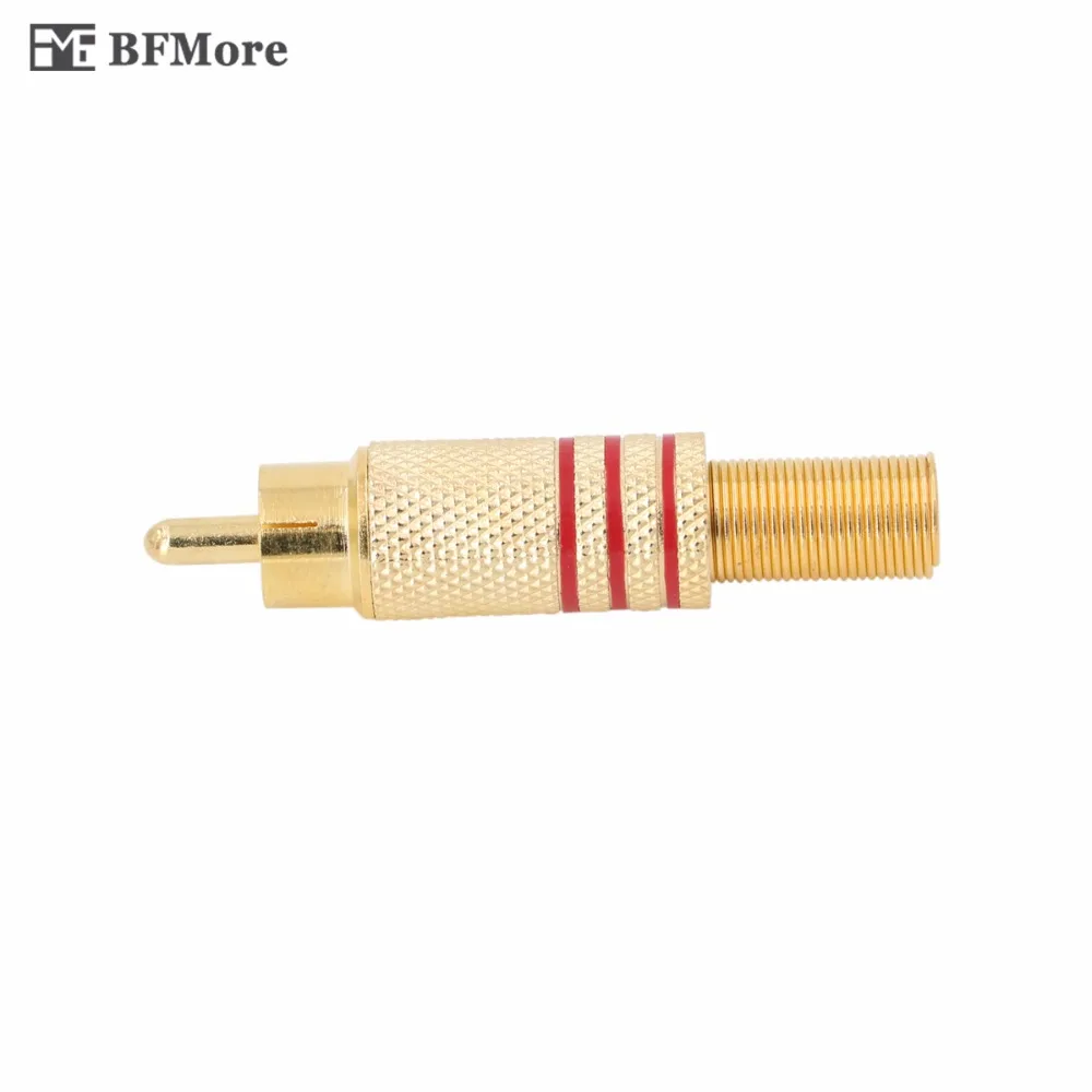

BFMore 011 RCA Male Connector Gold Plated CCTV Products Accessories BNC To Audio Cable Plug Adapter For CCTV Camera System