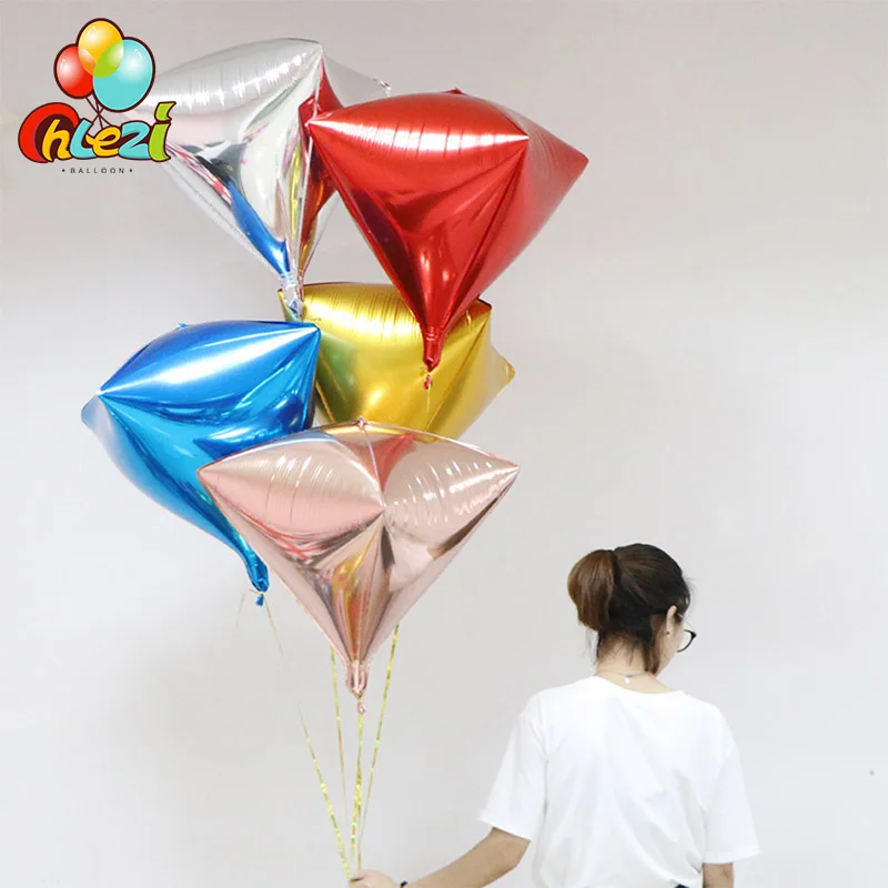 

20pcs 24 inches Big Balloon Diamond Foil Balloons Inflatable Wedding Decoration Globos Helium Air Balloon Event Party Supplies