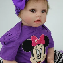 55 см 22 дюймов Кукла реборн коллекция ручной реалистично силиконовые жив кукла принцесса для мальчиков и девочек Playmate рождественские подарки