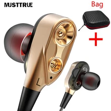 MUSTTRUE M12 бас наушники гарнитура с микрофоном спортивные Игровые наушники для телефона iPhone Xiaomi Samsung наушники