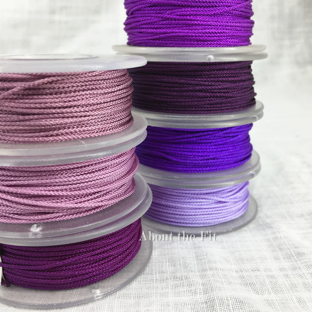 1,5 мм 10 м/рулон плетеная нить из искусственного шелка для изготовления ювелирных изделий, кисточки макраме, шнур, нейлоновый шнур, веревка, бусины, кружево