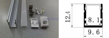 

1000X9.6X12.4MM for 8MM PCB DHL Free Shipping 1M 2M LED Lighting Aluminium Profile Extrusion for LED Strip Lights 3528 50M/lot