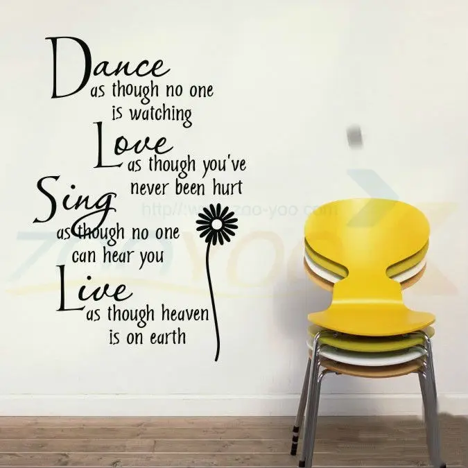 Details About Dance quote wall decal removable art home decor quote