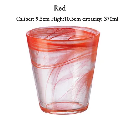 Термостойкие стильные бессвинцовые хрустальные стаканы для виски, сока, бокал, бокал для вина, бар, отель, вечерние, свадебные питьевые принадлежности - Цвет: Red