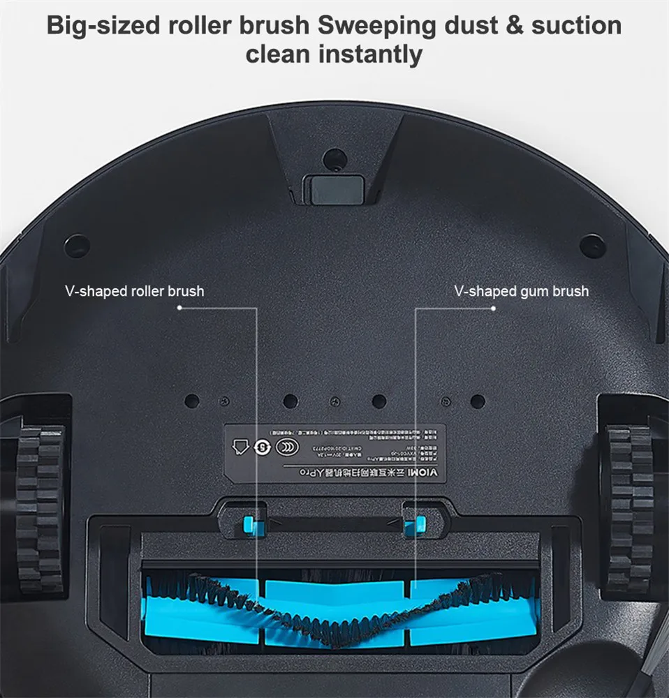 Xiaomi VIOMI Smart 11 Sensors Automatic Recharge Remote Control Planning Route Robot Vacuum Cleaner (11)