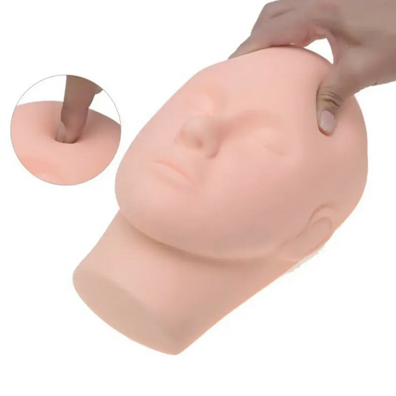 

Silicone Training Mannequin Flat Head Makeup Practice Eyelash Lashes Extension Beauty Eye Lashes Eyelash Extensions