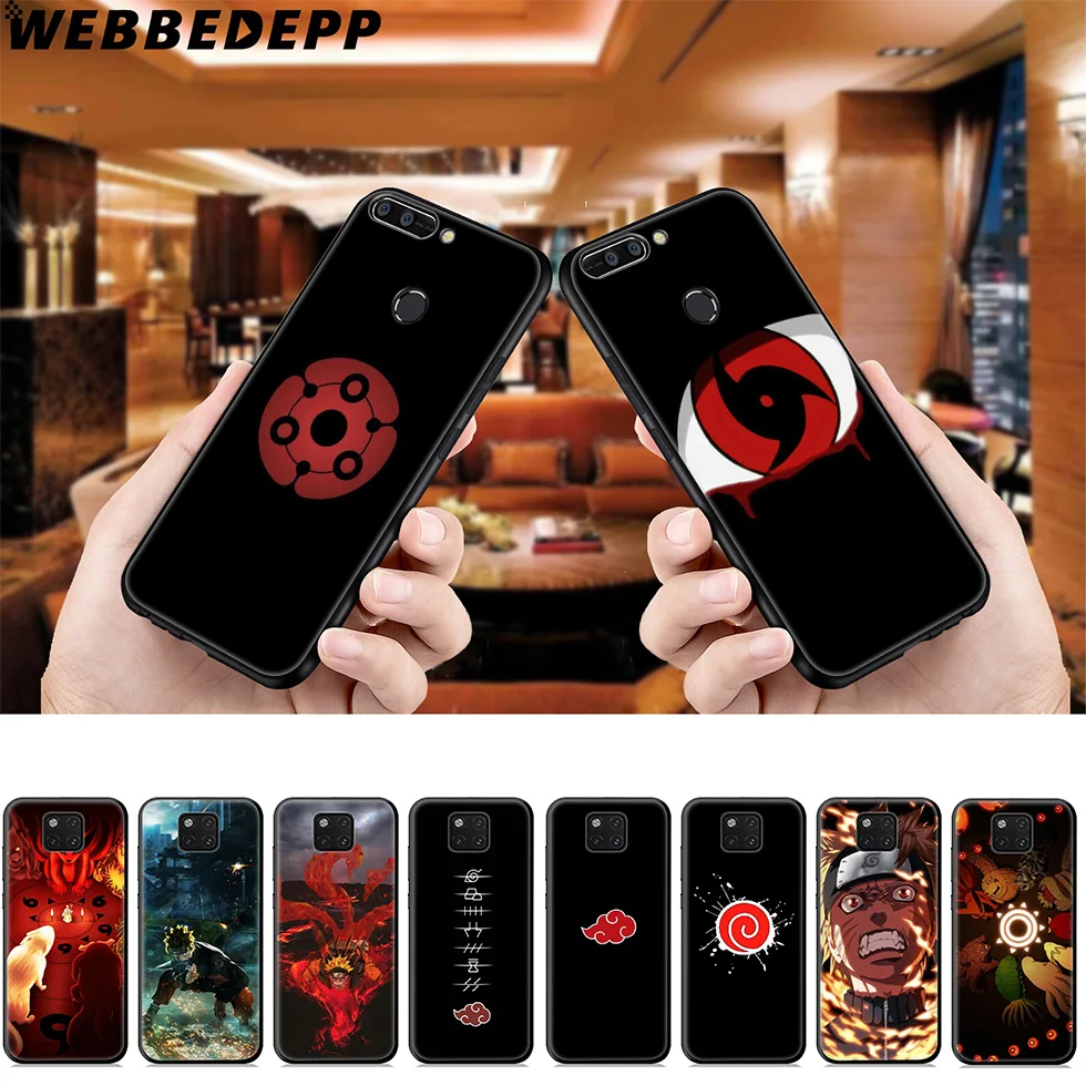 WEBBEDEPP Anime Naruto Logo Soft Case for Huawei Mate Honor 20 6A 7A 7C 7X 8 9 9X 10 View Lite Pro 30 |