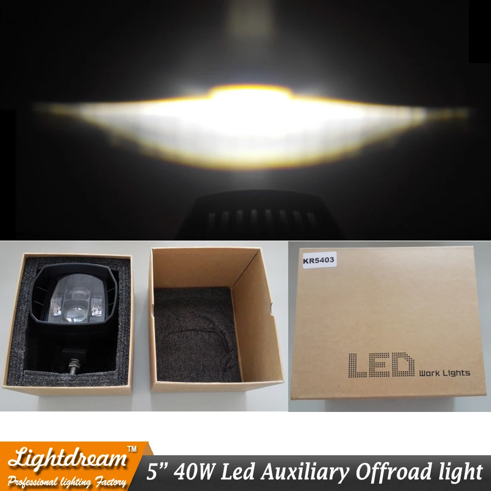  40W led headlight 5inch New Led Driving Light 2016 newest led fog light used for car truck suv atv  - 32772401906